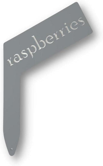 Planter Size Small Metal Garden Plant Vegetable Flower or Herb Markers 13.5 Inches Tall (raspberries, Primed Finish)