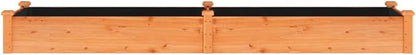 vidaXL Solid Fir Wood Garden Raised Bed with Liner - Large Size for Planting Herbs, Vegetables, Flowers - Ideal for Outdoor Garden Decor