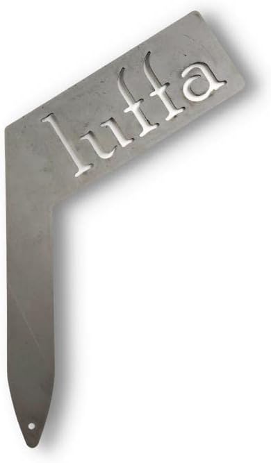 Planter Size Small Metal Garden Plant Vegetable Flower or Herb Markers 13.5 Inches Tall (luffa, Raw, Unfinished Steel)
