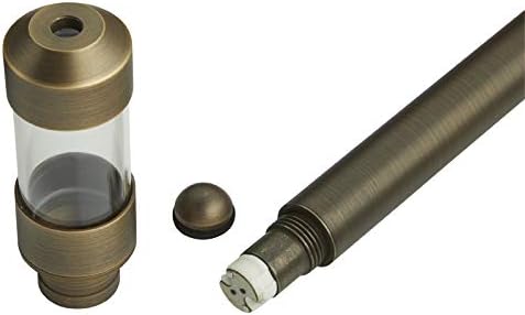 VOLT Conehead 12V Brass Mini Path Light (7" Shade, 15" Tall) for Low Voltage Landscape Lighting on Outdoor Pathway, Walkway, Garden, Driveway or Patio