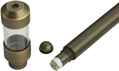 VOLT Conehead 12V Brass Mini Path Light (7" Shade, 15" Tall) for Low Voltage Landscape Lighting on Outdoor Pathway, Walkway, Garden, Driveway or Patio