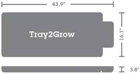 AutoPot Tray2Grow System - Standard Tray2Grow with No Tank - Self-Watering, Gravity-Fed Hydroponic Indoor System, Black