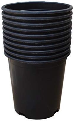 Nursery Pot 1 Gallon 1 Gal 2 Gal 3 Gal 5 Gal 7 Gal 10 Gal 15 Gal Nursery Container Injection Molded Pot Fit for Plants Soil Growers or Hydroponics (10,5 Gallon)