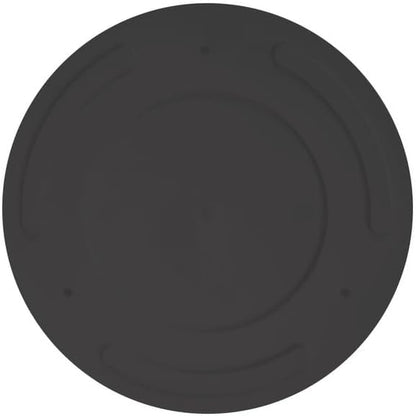 Bloem Mathers 8" Black Round Modern Resin Garden Planter Pot with Drainage Holes and Removable Saucer Tray Included
