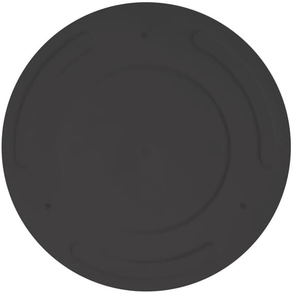 Bloem Mathers Round Planter with Saucer Tray: 12" - Black - Modern Design, Durable Plastic Pot, Removable Saucer, for Indoor & Outdoor Use, Gardening, 5.8 Gallon Capacity