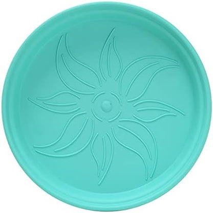 Mintra Home Garden Pots 4pk - Flowers, Herbs, Plants, Indoor, Outdoor, Colorful, Wholesale, Bulk (Teal, 11cm Diameter (4.3in))