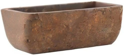 Classic Home and Garden Dakota Rectangular Planter Box w/Drain Plug - Small Succulent Pots for Window Sills & More - Shallow Trough Planter for Indoor Outdoor Use (8” Rust Brown)