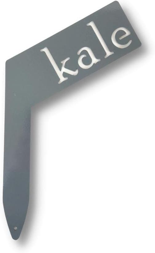 Planter Size Small Metal Garden Plant Vegetable Flower or Herb Markers 13.5 Inches Tall (kale, Primed Finish)