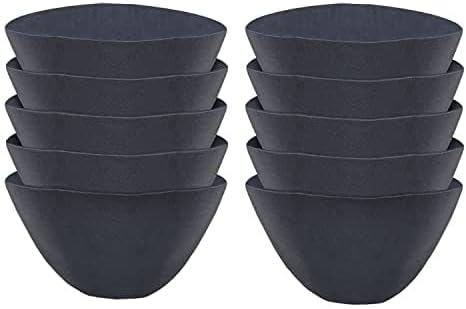 Non-Woven Fabric Plant Grow Bags Replacement Coco Liner Window Basket,Trough Shaped Wall and Deck Mount Planters,Round Hanging Basket (10-Pack, 14)