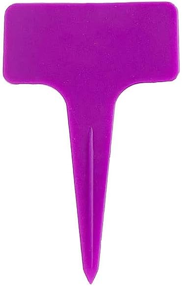 SEIWEI 20Pcs Garden Plastic Plants Labels for Marking Potted Plants Multicolor Greenhouse Flower Trees Stakes Markers Tags T Shape