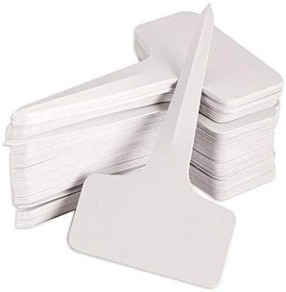 KINGLAKE 500 PCS 6 x10cm Plastic Waterproof Plant Nursery Garden Labels T-Type Tags Markers Plant Stakes Re-Usable Plant Tags (Box of 500)