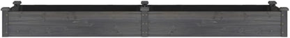 vidaXL Raised Garden Bed - Outdoor Wooden Planter Pot with Protective Liner, Solid Fir Wood Construction, Spacious for Vegetables/Herbs/Flowers, Gray, 94.5"x23.6"x9.8"