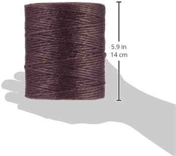 Rayher 4-Fold Natural Jute Thread, for Decorations and Gardening Work, Dark Brown 3.5 mm, 280m Spool