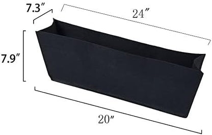 Non-Woven Fabric Plant Grow Bags Replacement Coco Liner Window Basket,Trough Shaped Wall and Deck Mount Planters,Round Hanging Basket (4Pack, 24)