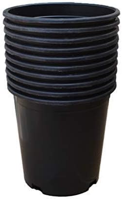 Nursery Pot 1 Gallon 1 Gal 2 Gal 3 Gal 5 Gal 7 Gal 10 Gal 15 Gal Nursery Container Injection Molded Pot Fit for Plants Soil Growers or Hydroponics (10,1 Gallon)