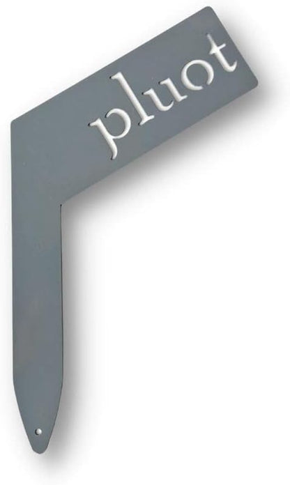 Planter Size Small Metal Garden Plant Vegetable Flower or Herb Markers 13.5 Inches Tall (pluot, Primed Finish)