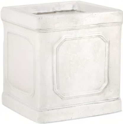 Burgos Outdoor Small Planter - Cast Stone - Antique White