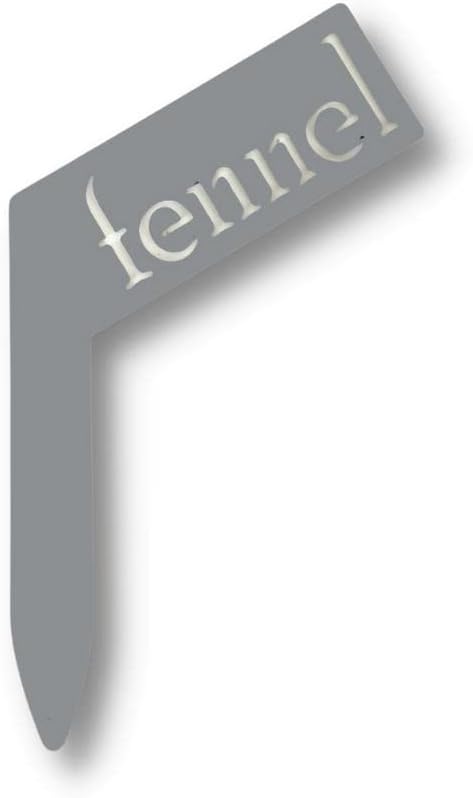 Planter Size Small Metal Garden Plant Vegetable Flower or Herb Markers 13.5 Inches Tall (fennel, Primed Finish)