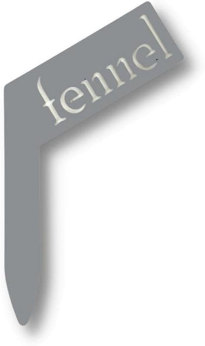 Planter Size Small Metal Garden Plant Vegetable Flower or Herb Markers 13.5 Inches Tall (fennel, Primed Finish)