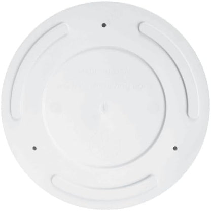 Bloem Mathers 8" White Round Modern Resin Garden Planter Pot with Drainage Holes and Removable Saucer Tray Included