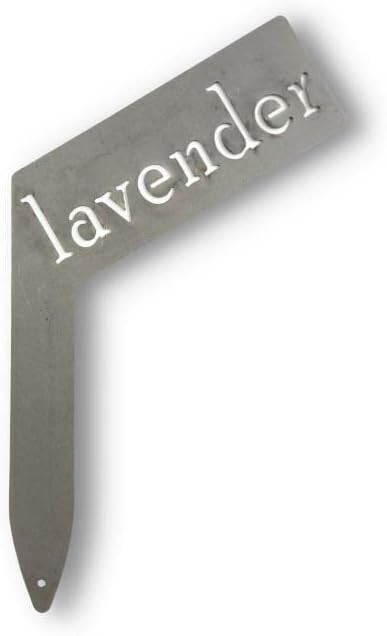 Planter Size Small Metal Garden Plant Vegetable Flower or Herb Markers 13.5 Inches Tall (lavender, Raw, Unfinished Steel)