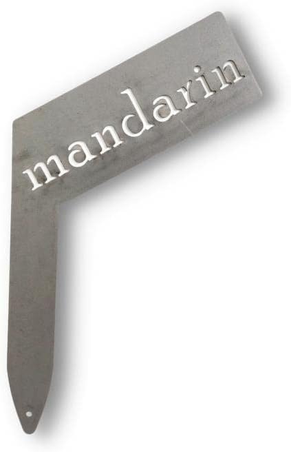Planter Size Small Metal Garden Plant Vegetable Flower or Herb Markers 13.5 Inches Tall (mandarin, Raw, Unfinished Steel)