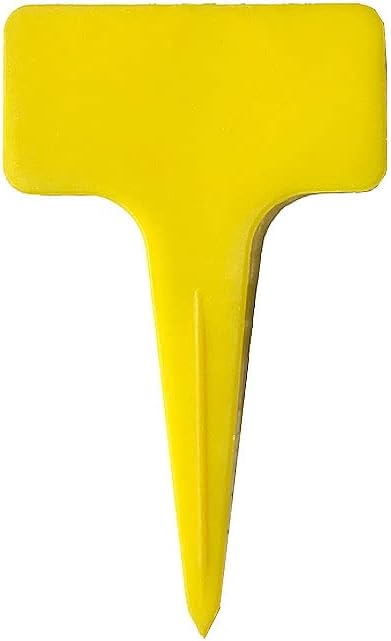 SEIWEI 20Pcs Garden Plastic Plants Labels for Marking Potted Plants Multicolor Greenhouse Flower Trees Stakes Markers Tags T Shape