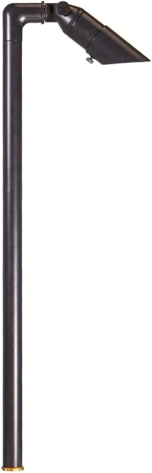 VOLT Innovator 12V Adjustable Cast Brass Path Light (Black) for Low Voltage Landscape Lighting on Outdoor Pathway, Walkway, Garden, Driveway or Patio