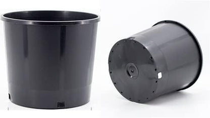Black Nursery Pots, 3 Gal 5 PCS Pack, Plastic Garden Planters, Pots for Flower Seedlings, PP Injection Molded, Indoor Outdoor Plants Seedlings