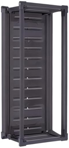 NuVue Products 26021 Outdoor Elevated Garden Bed for Growing Edible Plants and Flowers, BPA-Free Woodgrain Panel Elevated Planter Box, 35.5” L x 15” W x 32” H, Dark Gray