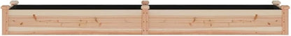 vidaXL Solid Wood Fir Garden Raised Bed with Liner - Spacious Outdoor Planting Bed - Moisture and Durable - Brown Natural, Ideal for Herbs, Flowers, Vegetables