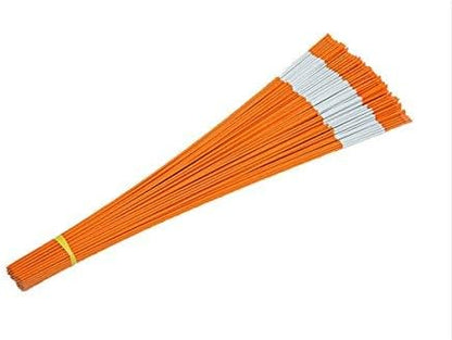 FiberMarker 48-Inch Reflective Driveway Makers 20-Pack, 5/16-Inch Dia Solid Snow Markers for Easy Visibility at Night, Orange