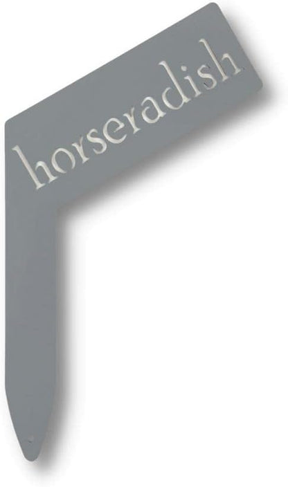 Planter Size Small Metal Garden Plant Vegetable Flower or Herb Markers 13.5 Inches Tall (horseradish, Primed Finish)