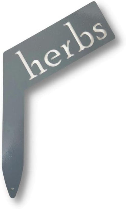 Planter Size Small Metal Garden Plant Vegetable Flower or Herb Markers 13.5 Inches Tall (herbs, Primed Finish)