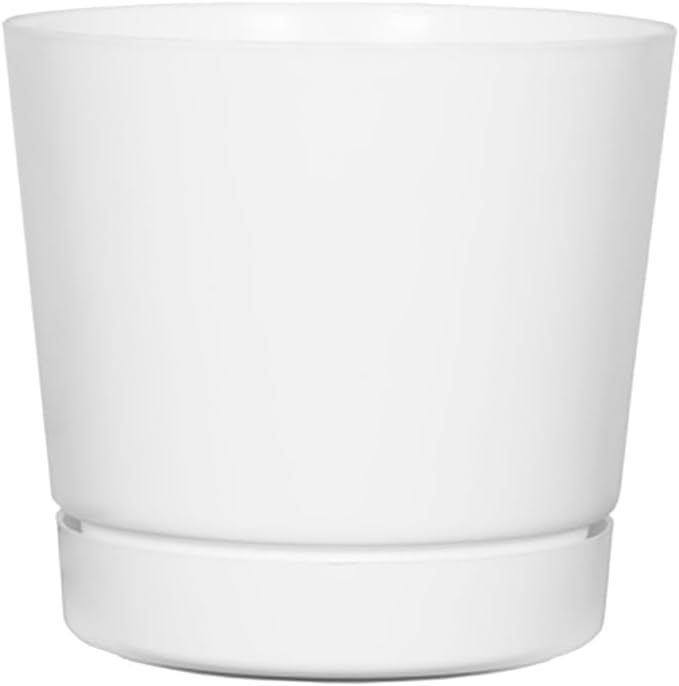 Novelty Majestic Full Depth Round Cylinder Pot, Glossy White, 6-Inch (10062)