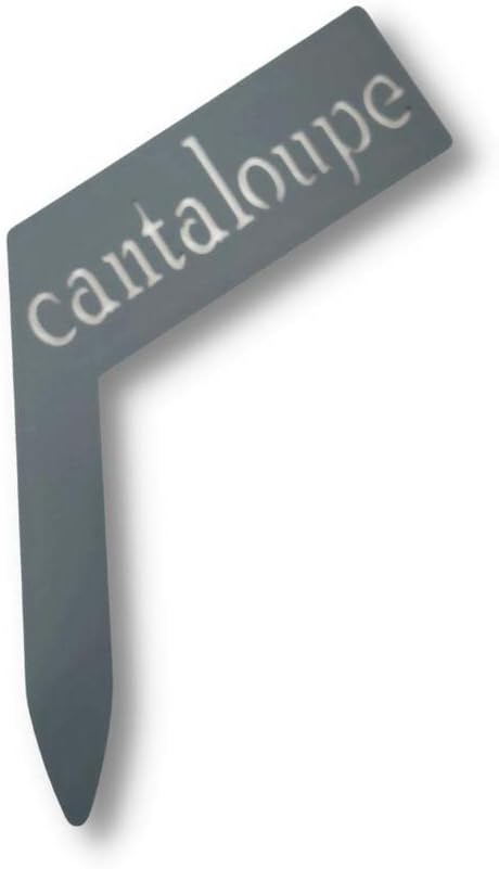 Planter Size Small Metal Garden Plant Vegetable Flower or Herb Markers 13.5 Inches Tall (cantaloupe, Primed Finish)