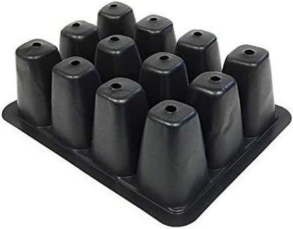 12 Cell Garden Seedling Starter Trays, Seed Germination and Plant Propagation Planting Seeder Pots (18 Trays))
