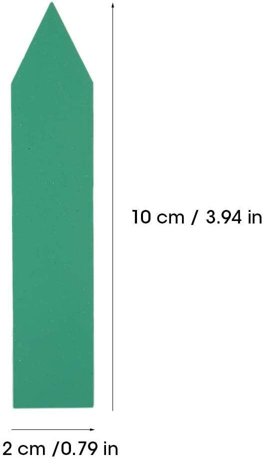 100Pcs Plant Labels Reusable Plastic PVC Stakes Tags Nursery Garden Pot Marker for Plants Indentification (4 x 0.8Inch Green)
