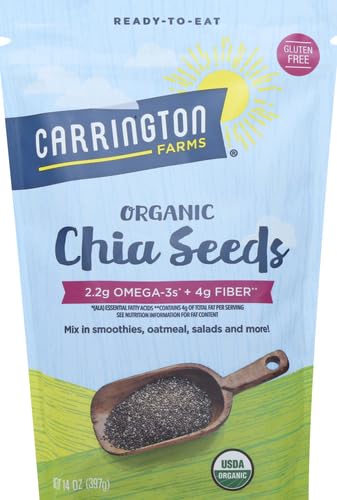 Carrington Farms Organic Chia Seeds,Gluten Free,USDA Organic,14 Ounce,(Pack of 2)