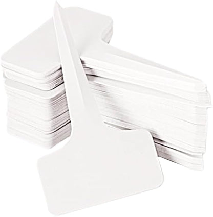 100 T-Type Plastic Plant Labels (Garden Markers Waterproof Signs for Outdoor Plant Tags Plant Markers Supplies (NO Pen) Plant T-Type Tags Indoor Herb Nursery Garden Labels