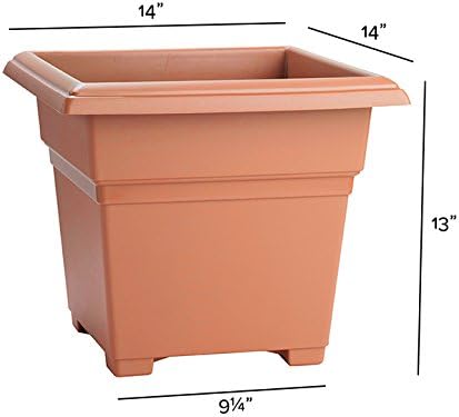 Root & Vessel, 203068 Countryside Square Tub Planter, Terra, 14-Inch