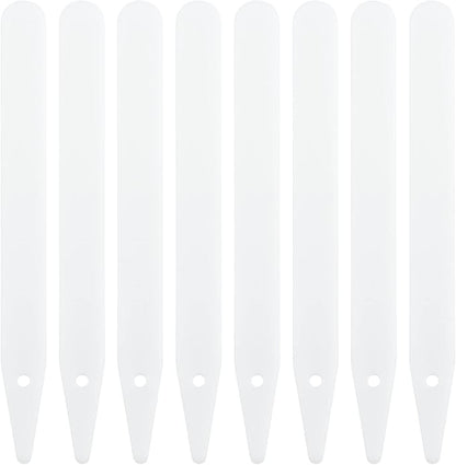 KINGLAKE 100 Pcs 6 Inch Thick Plastic Plant Nursery Garden Labels, Plant Name Waterproof Identification Stakes Tags for Seedling,Vegetable White