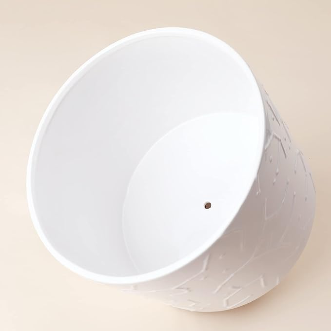 LA JOLIE MUSE Plant-Pots Flower Pots,10 Inch Plant Pot Ceramic Planter with Stand Planters for Indoor Plants