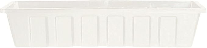 Root & Vessel Poly-Pro Plastic Flower Box Planter, White, 36-Inch