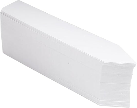 Quluxe 100 Pcs 6 Inch Seed Plant Tags Markers White Garden Labels for Seedlings Garden Plant Name Tags