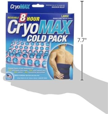 CryoMAX Cold Pack, Reusable, Latex Free, 8 Hour Cold Therapy, Large, 12" x 12"(Pack of 12)