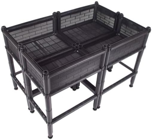 Elevated Raised Garden Bed with Legs 7" Depth Planter Box | Non-Toxic Sun Protected Material | 36" L X 24" W X 27" H for Easy Planting | Large Vegetable & Herb Backyard Patio