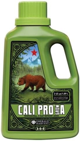 Emerald Harvest 723896 Cali Pro Grow A 2 Quart/1.9 Liter (6/Cs) fertilizers, 1.9 L, Natural