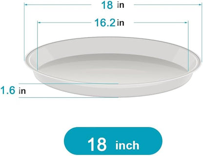 6 Pack of 18 inch Plant Saucer (16 Inch Base), Plant Saucer 18 Inch Round, Plant Trays for Pots, Plant Drip Tray, Plant Pot Saucers, Pot Saucer 18", Plant Saucers for Indoors (18", Black)