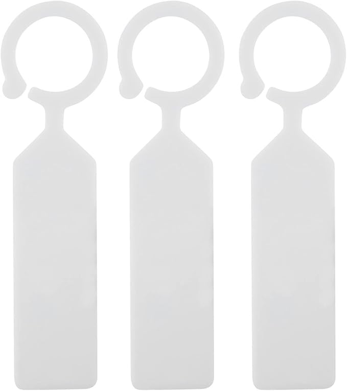 Plastic Plant Labels, 100 Pcs Plant Tags and Labels, Garden Labels Stakes for Hanging Labels for Plant Tree Nursery Seedling Tags Garden Decor(White)